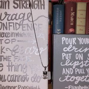 Silver Plated Owl Necklace